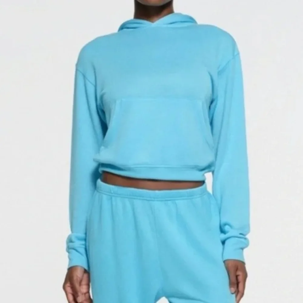 Skims French Terry Modal Classic Hoodie In Cyan Size S Nwot - Picture 3 of 6